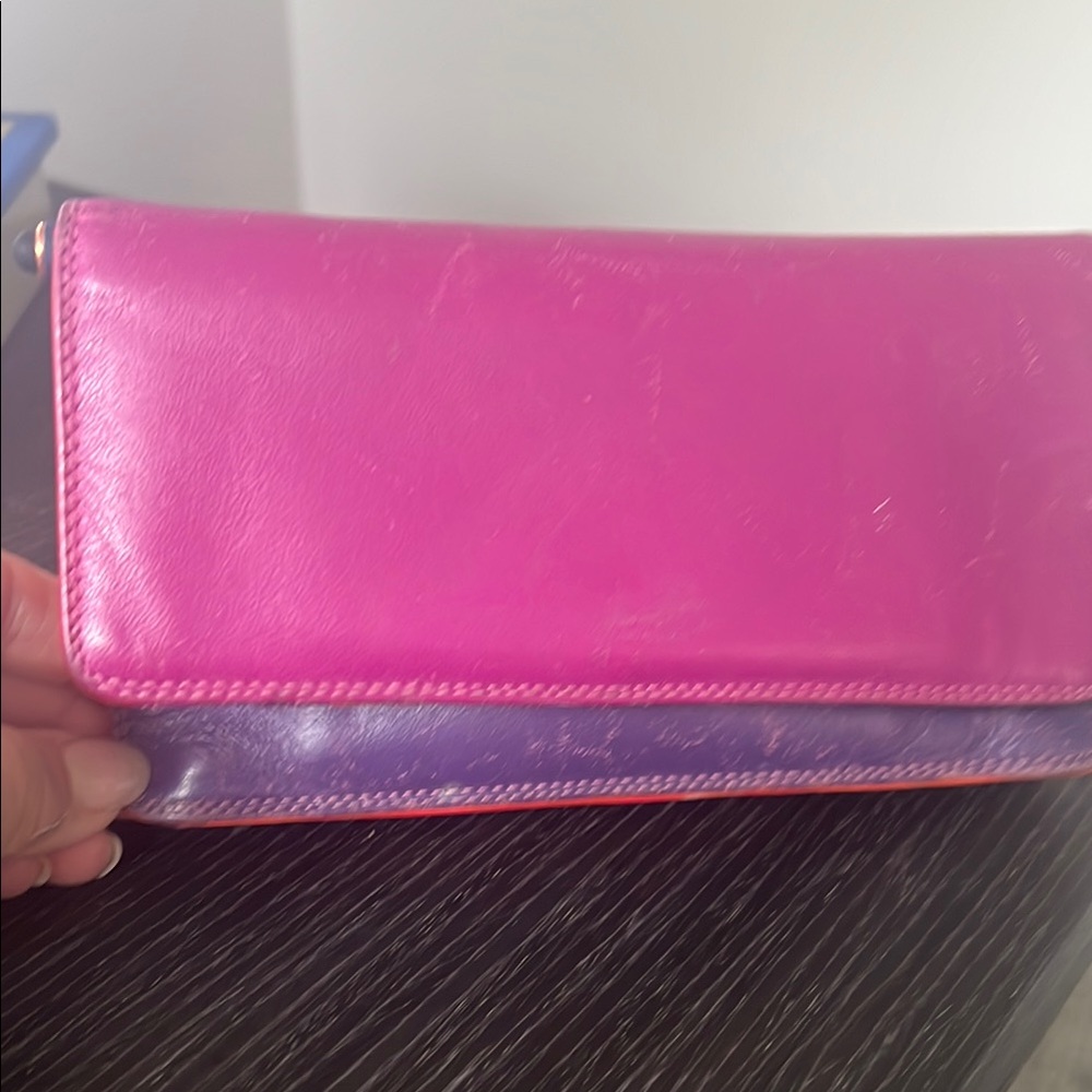 Mywalit designed in Italy wallet pink and purple